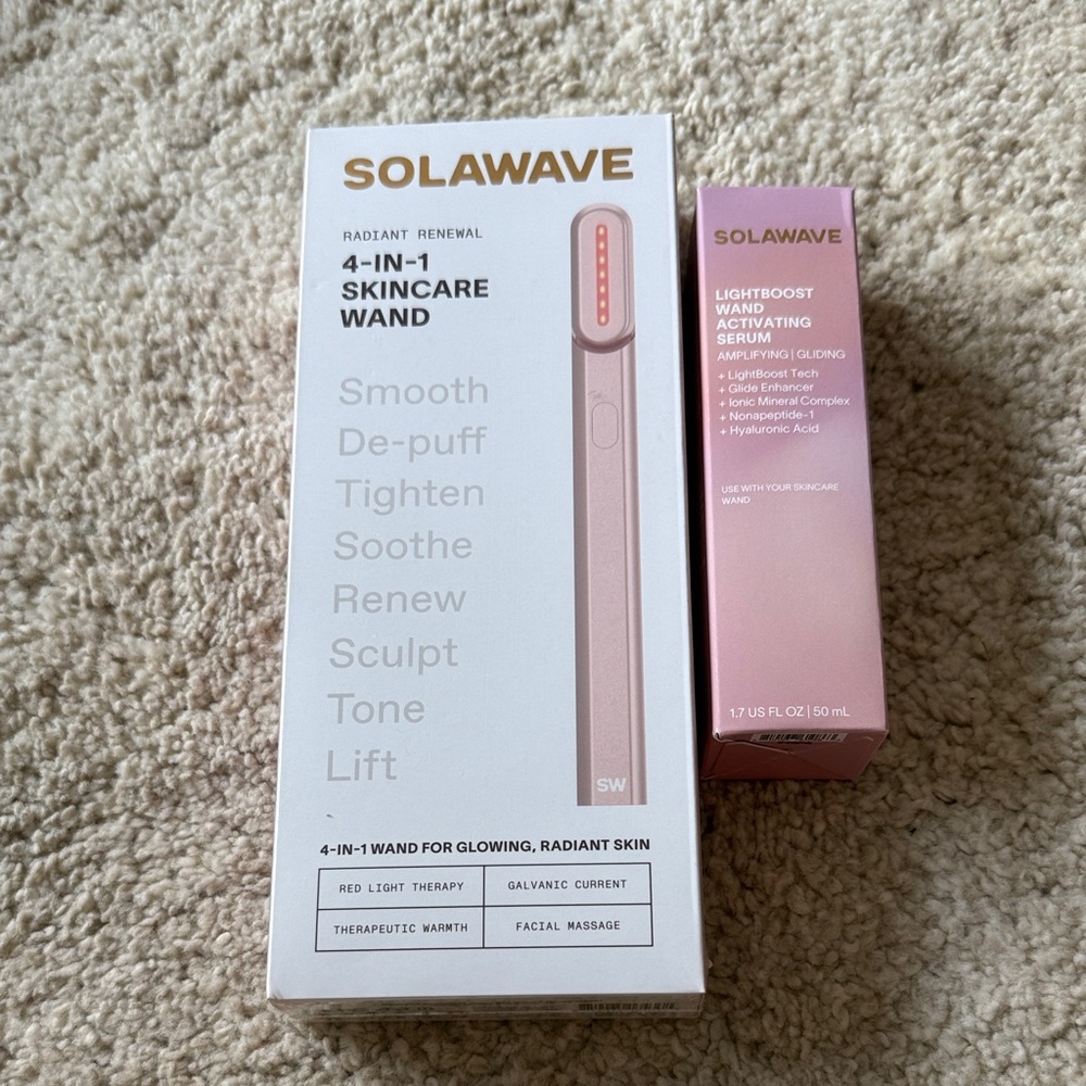 New solawave 4 in 1 skincare wand and activating serum set